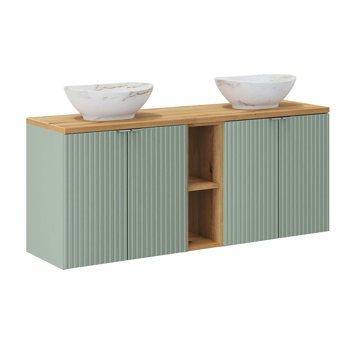 Petits-meubles DVOJUMYVADLO 140.4cm Jade Zelená a dřevo