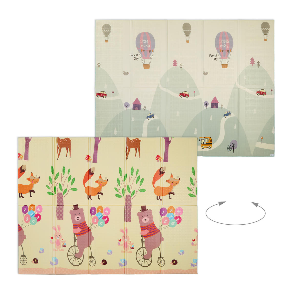 HRACIA podložka - viacfarebná, textil/plast (200/150cm) - Relaxdays