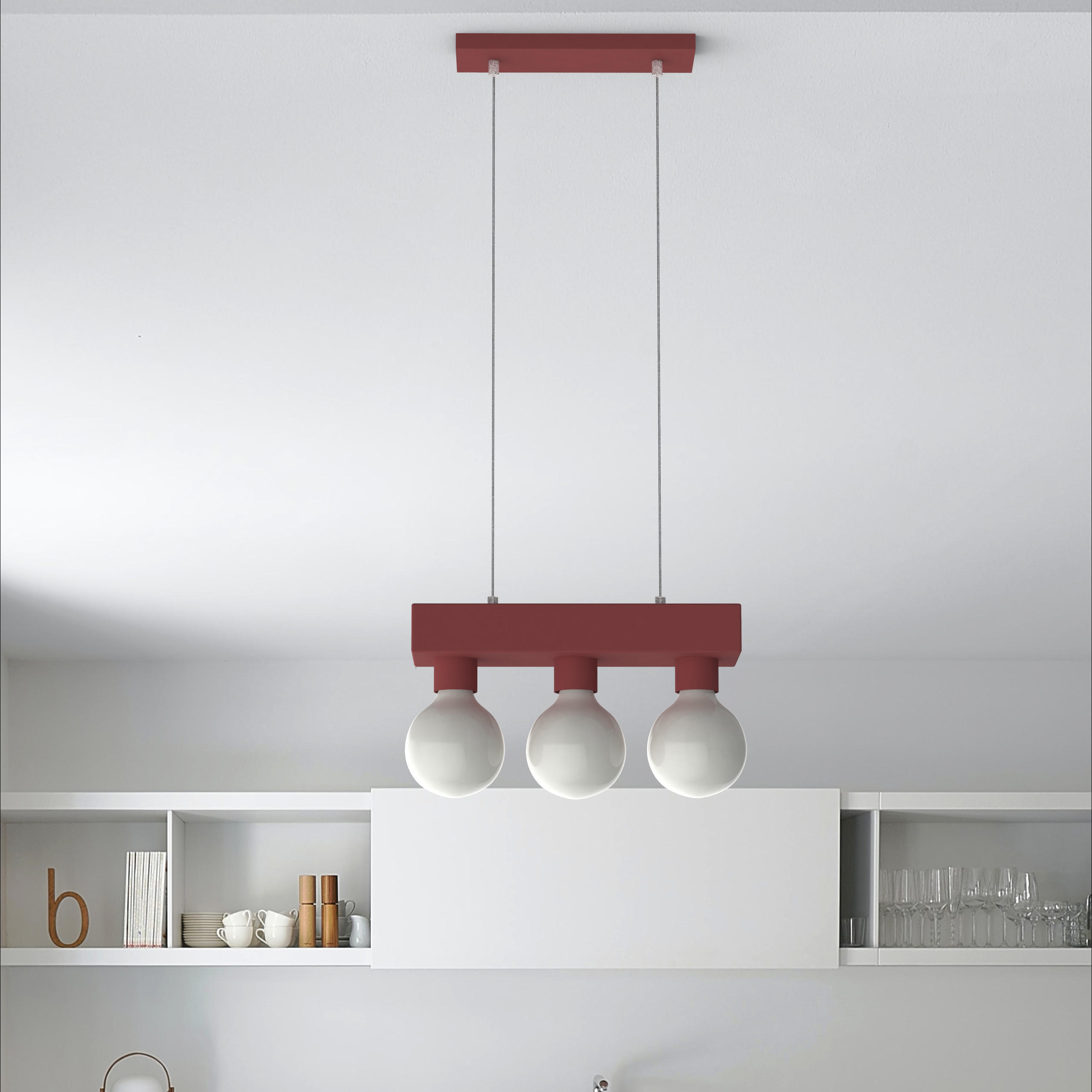 HÄNGELEUCHTE - Rot, Metall (10/30/7.5cm) - Lumicom