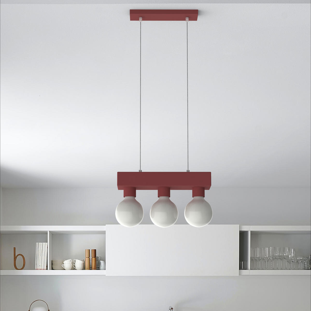 HÄNGELEUCHTE - Rot, Metall (10/30/7.5cm) - Lumicom