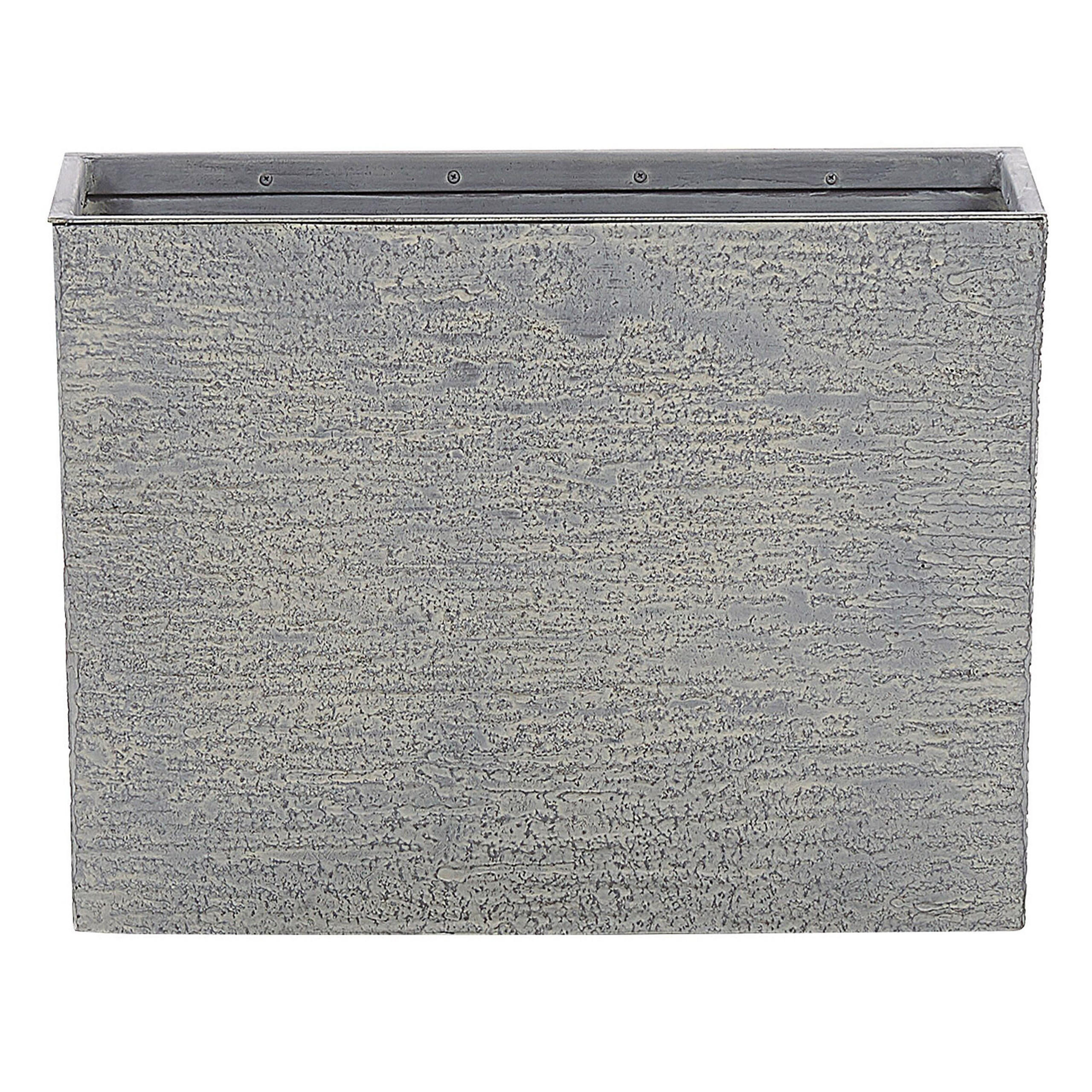BLUMENTOPF grau rechteckig 25/60/45 cm Edessa - Grau, Stein (45cm) - Beliani