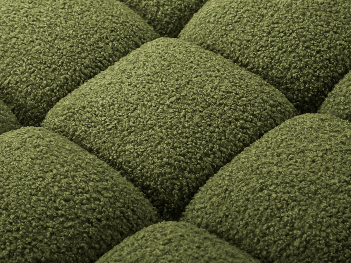 CHAISELONGUE rechts Bellis aus Boucle grün - Grün, Textil (94/70/155cm) - Micadoni