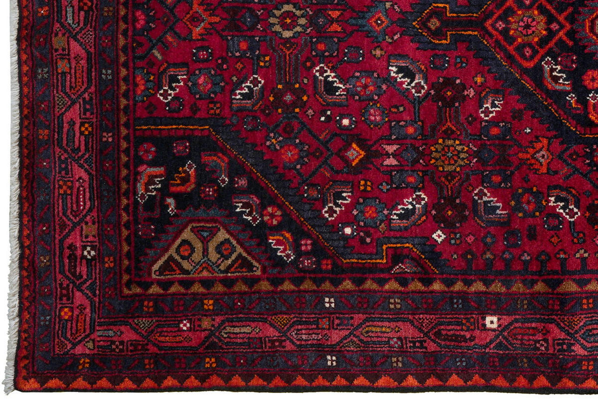 TEPPICH Assadabad Rot 221/127 cm Schurwolle - Rot, Textil (127/221cm) - Looma