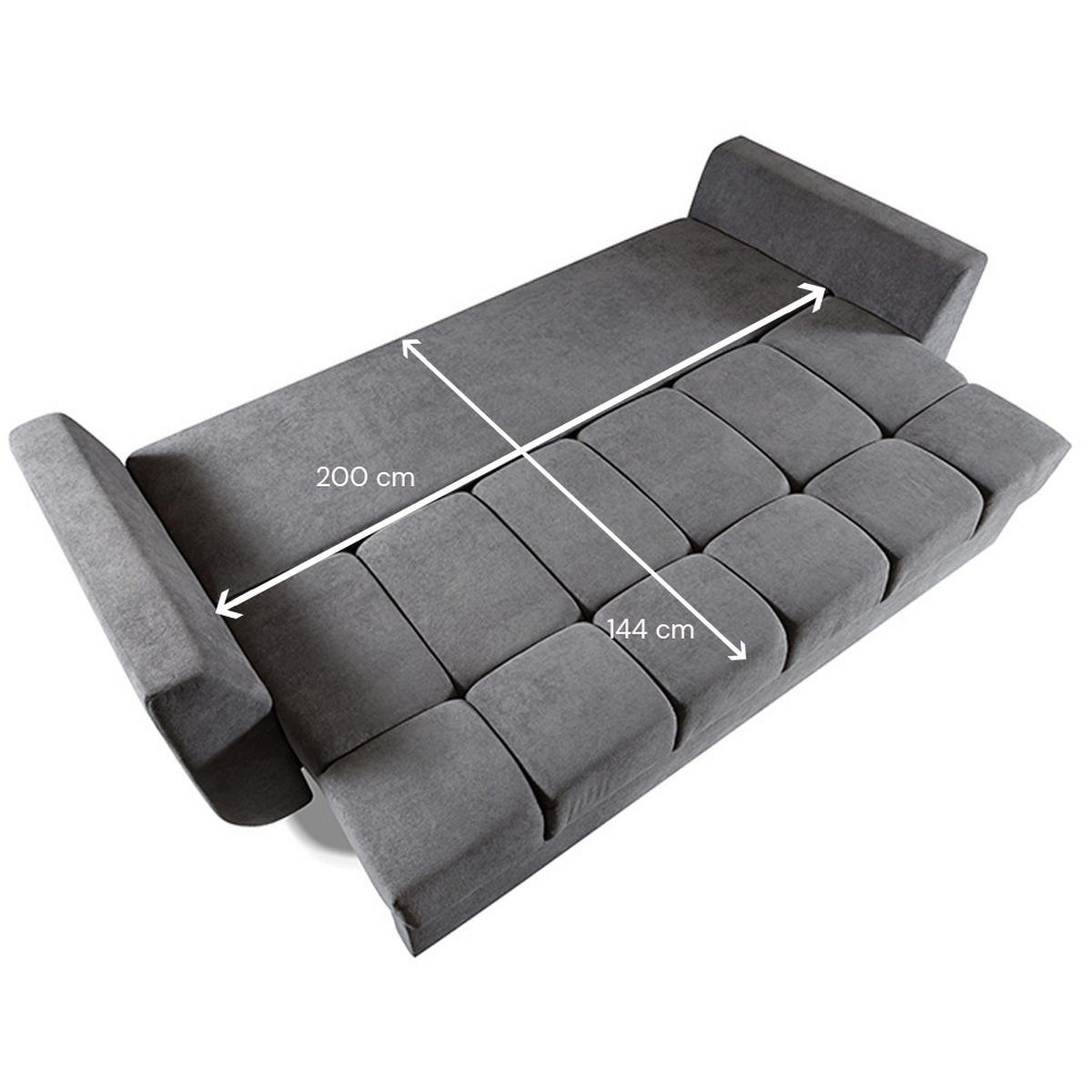 SOFA Delta Beige, mit Schlaffunktion - Beige, Holzwerkstoff (245/93/118cm) - Bettso