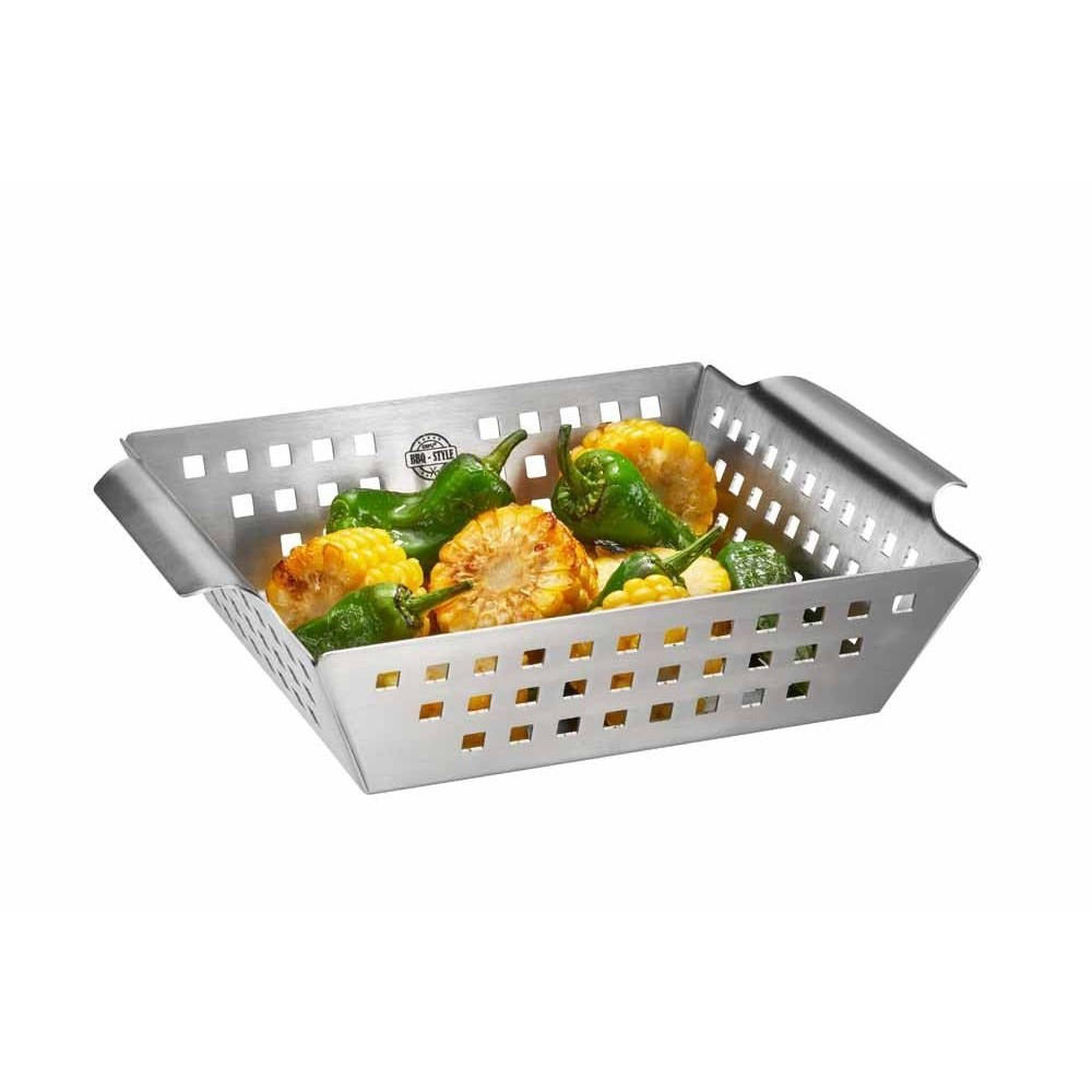 GRILLKORB Silber 25/21.5/5 cm G89415 - Silberfarben, Metall (25/21.5/5cm)