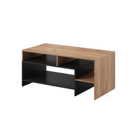 COUCHTISCH Panzo Eiche Craft / Anthrazit - 120 cm - mit Ablagefach - Eichefarben/Anthrazit, Holzwerkstoff (60/120/53cm) - Ravio