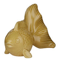 DEKO-FISCH Koi - Dolomit Hellgrün - Gelb, Stein (17/17/17cm) - Butlers