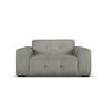 SOFA Kendal aus Samt dunkelgrau 2 Sitzplätze - Dunkelgrau, Textil (156/79/103cm) - Micadoni