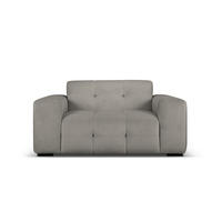 SOFA Kendal aus Samt dunkelgrau 2 Sitzplätze - Dunkelgrau, Textil (156/79/103cm) - Micadoni