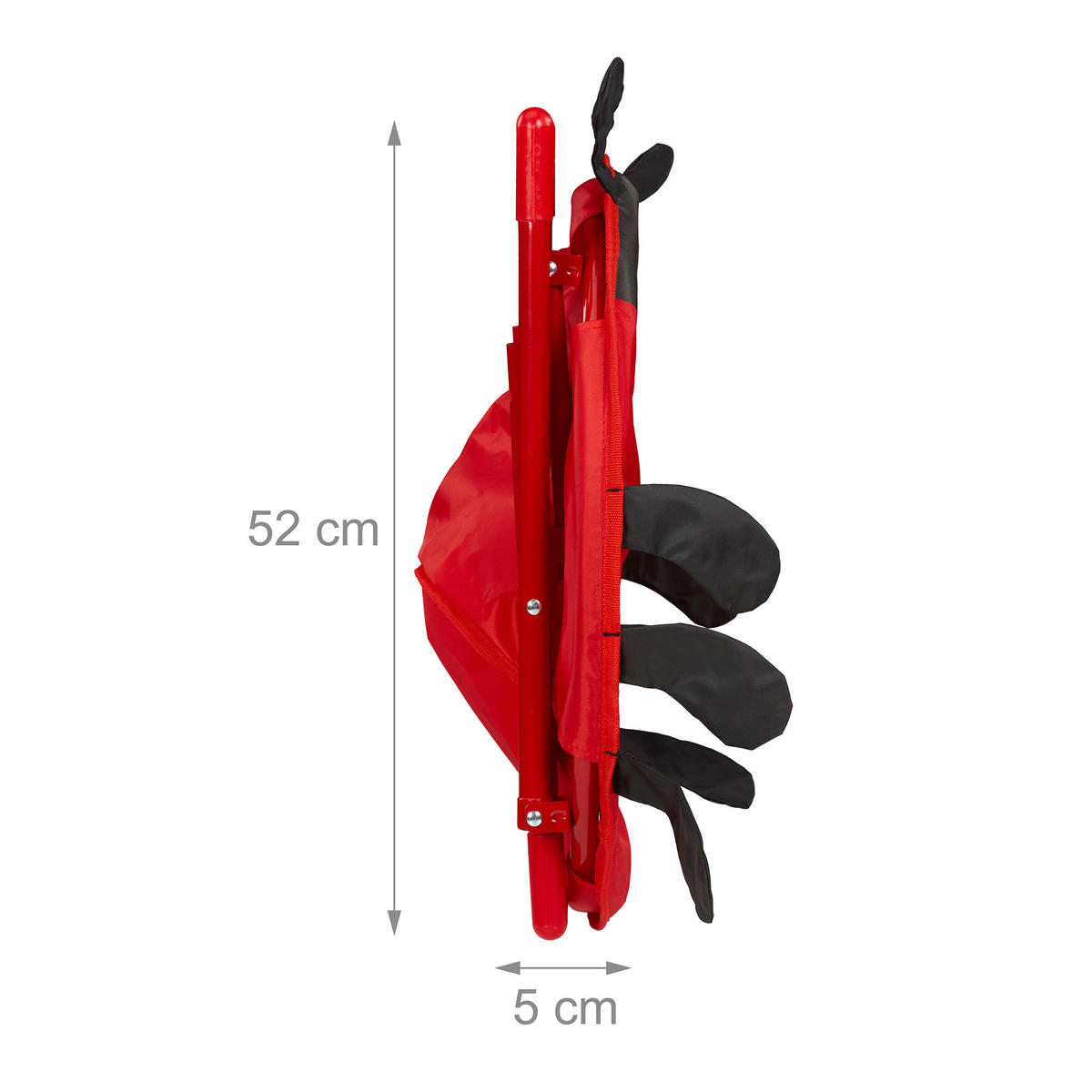 MOONCHAIR - Rot, Kunststoff/Textil (50/47/48cm) - Relaxdays