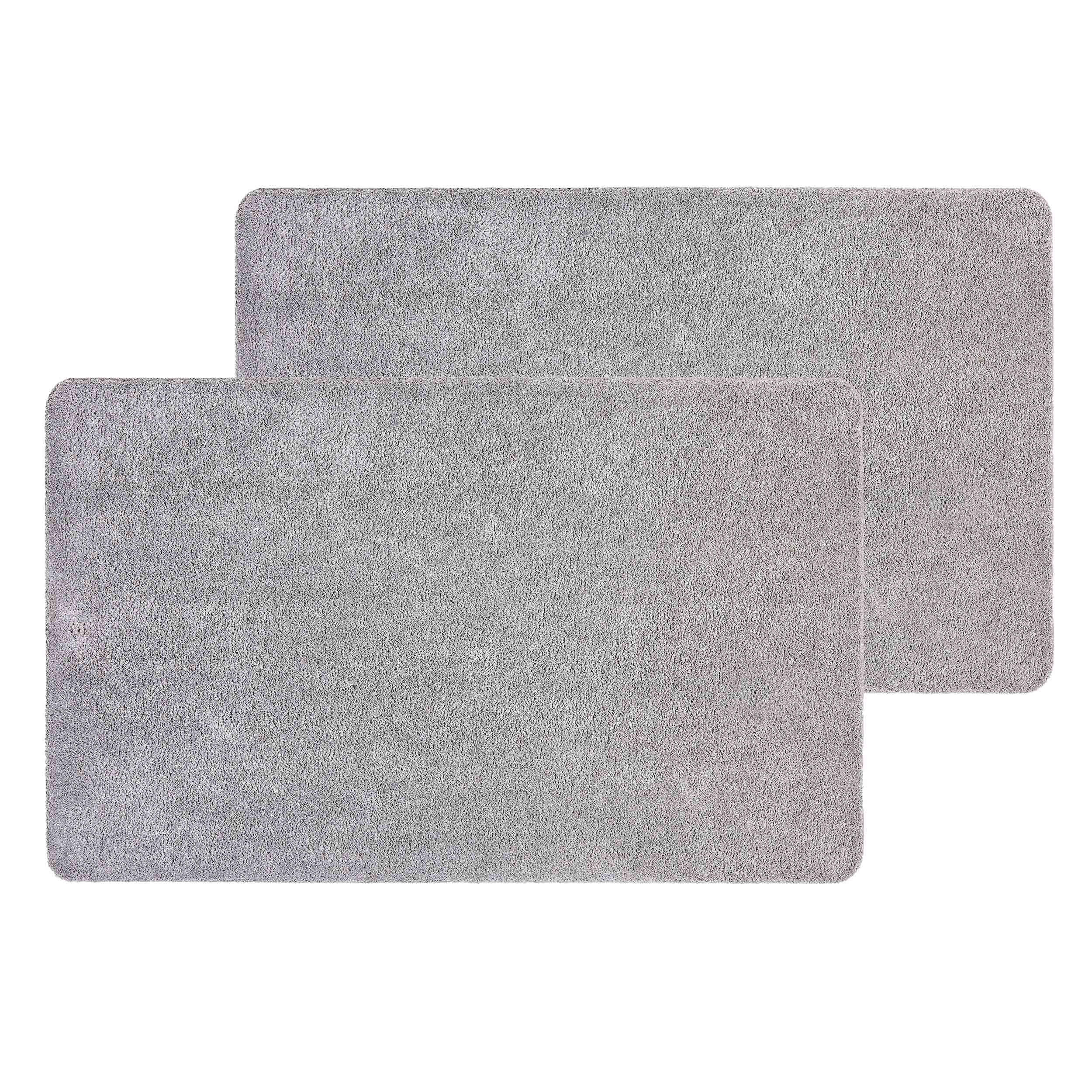 FUSSMATTE FÜR INNEN MOON 2ER SET - Hellgrau, Textil (50/80cm) - Astra