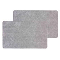 FUSSMATTE FÜR INNEN MOON 2ER SET - Hellgrau, Textil (50/80cm) - Astra
