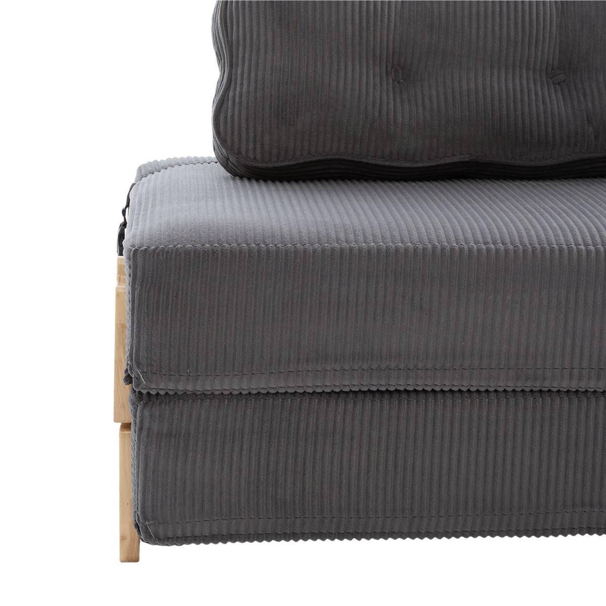 SCHLAFSESSEL ausklappbar mit Holzgestell, DE-42596, Grau - Dunkelgrau, Holzwerkstoff (90/84/86cm) - ComfortXL