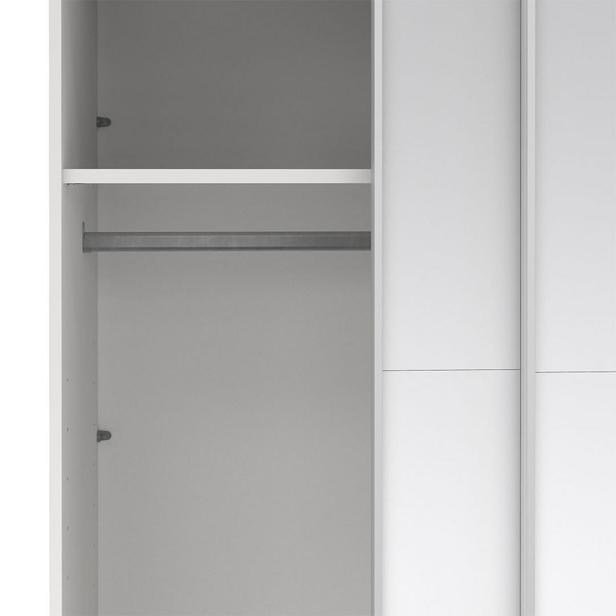 SCHIEBETÜRENSCHRANK, Catania, Weiß, Holzwerkstoff, 119 x 67 x 221 cm - Weiß, Holzwerkstoff (119/221/67cm) - ebuy24