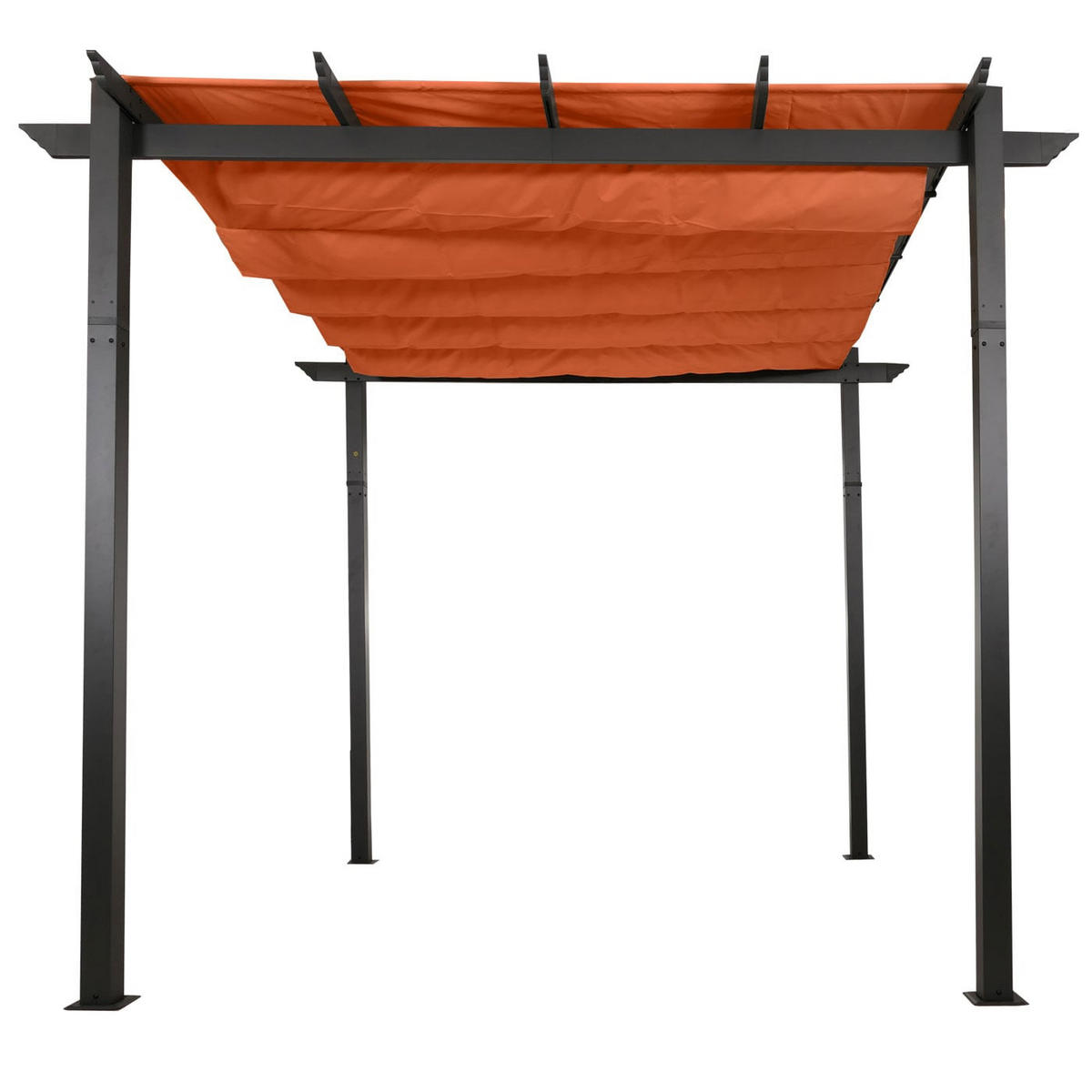 PERGOLA Aluminium 3x3m Terrakotta - Rot, Metall (300/240/300cm) - BERLINLODGE