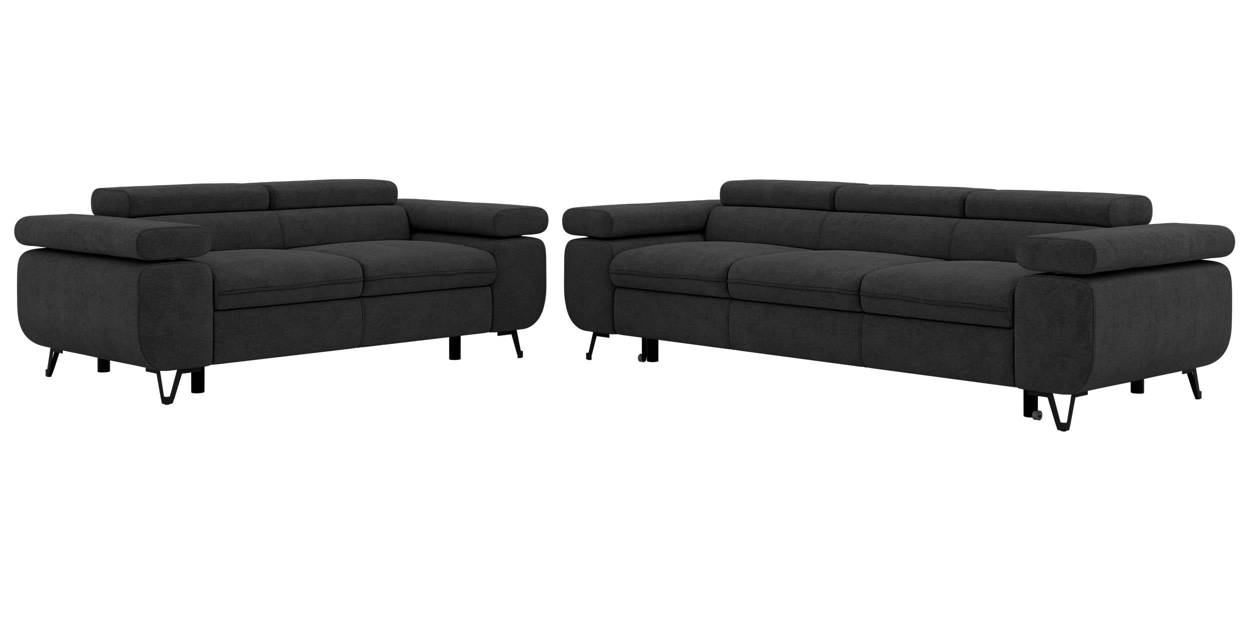 MKS Sitzgarnitur Graphit 262x76x99 cm