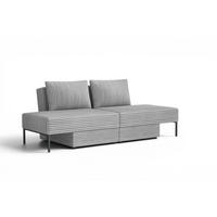 SCHLAFSOFA Gorka - Hellgrau, Holzwerkstoff/Textil (240/87/103cm) - Fun Möbel