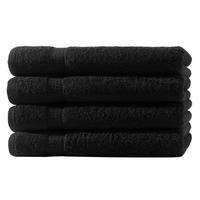DUSCHTUCH 70x140 cm Frottier Handtücher im 4er Set aus 100% Baumwolle, Schwarz 500g/m2 - Schwarz, Textil (70/140cm) - Carpe Sonno