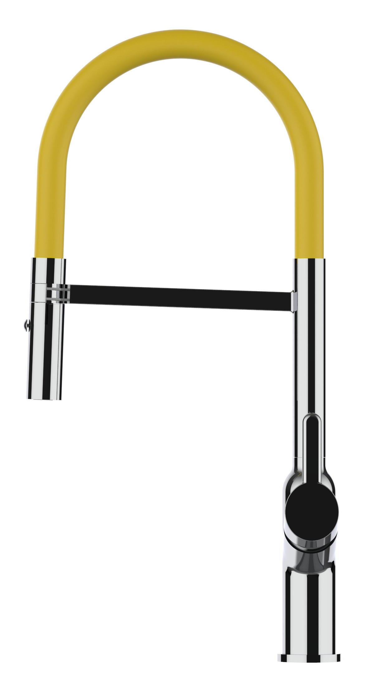 KÜCHENARMATUR, Verchromt und Gelb, 2-Strahl-Brause - Chromfarben, Metall (23/46.5/23cm) - VIZIO