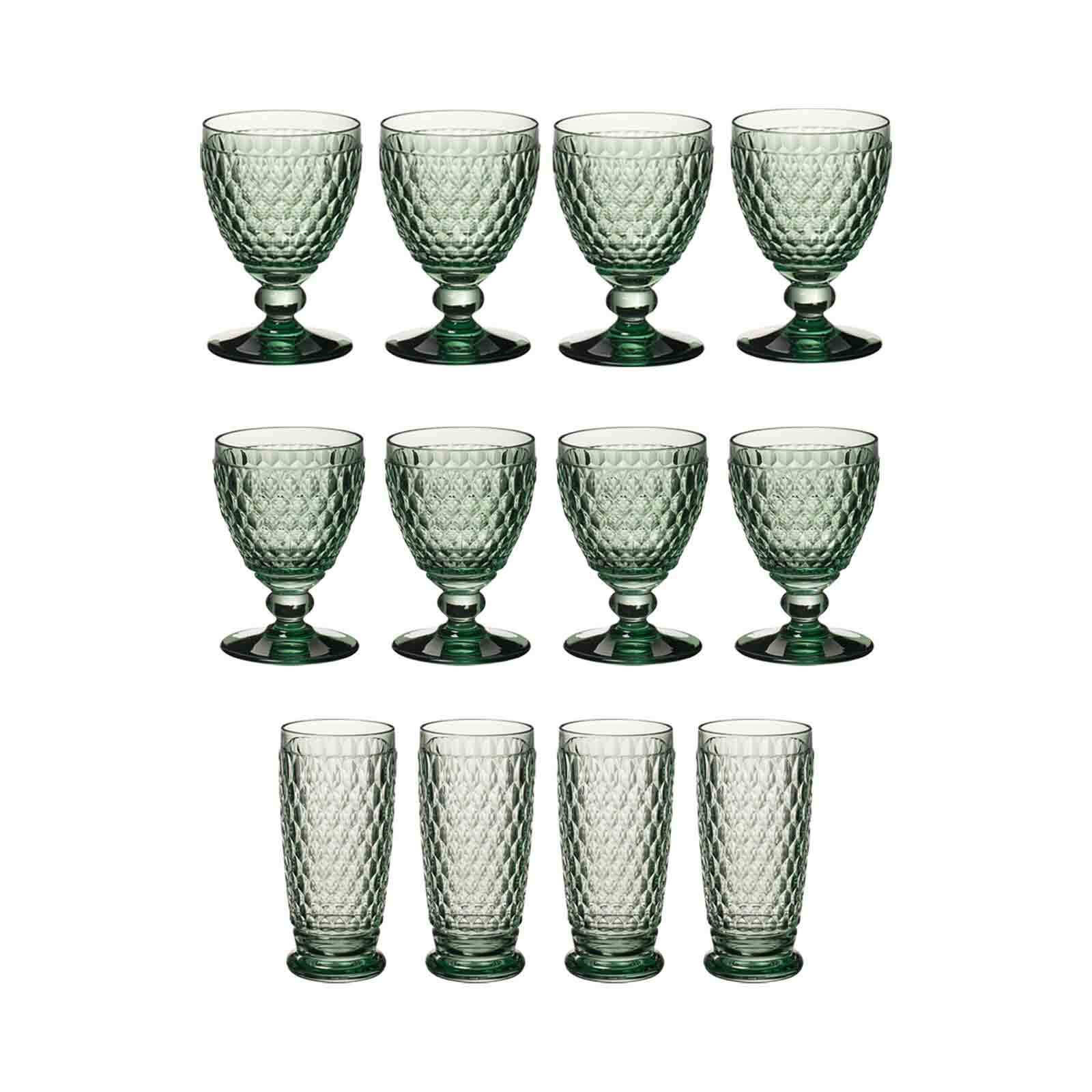 WEIN- & LONGDRINKGLÄSER Boston Coloured grün 12er Set - Grün, Glas - Villeroy & Boch
