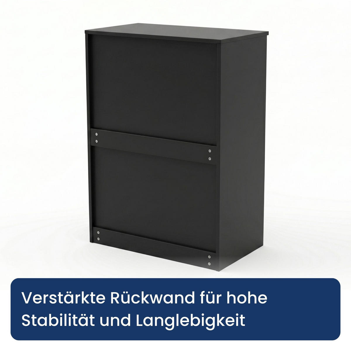 KOMMODE mit vier Schubladen in Schwarz - Schwarz, Holzwerkstoff (70/100/40cm) - Home Collective