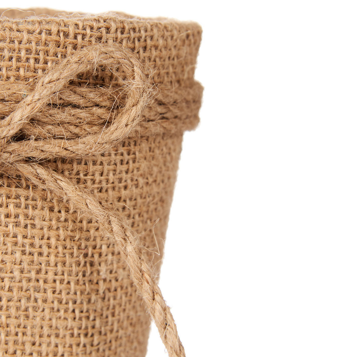 BLUMENTOPF Jute geflochten Ø 10 cm - Braun, Kunststoff (10/11cm)