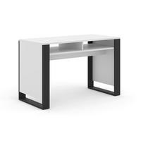 SCHREIBTISCH Gani Weiß und Mattschwarz - Weiß, Holzwerkstoff (55/120/75cm) - Petits-meubles