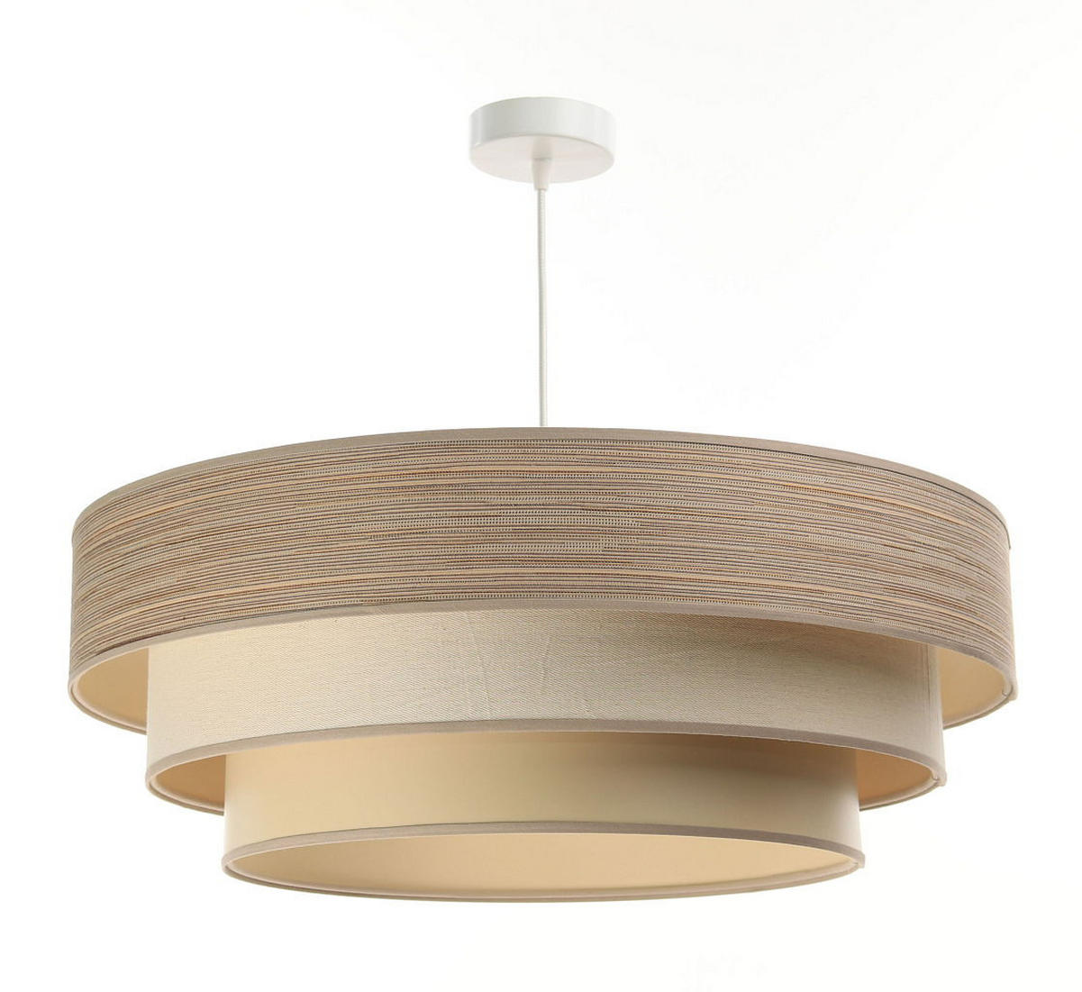 HÄNGELEUCHTE Beige 60/20 cm - Braun, Kunststoff (60/1.5/20cm) - ONZENO