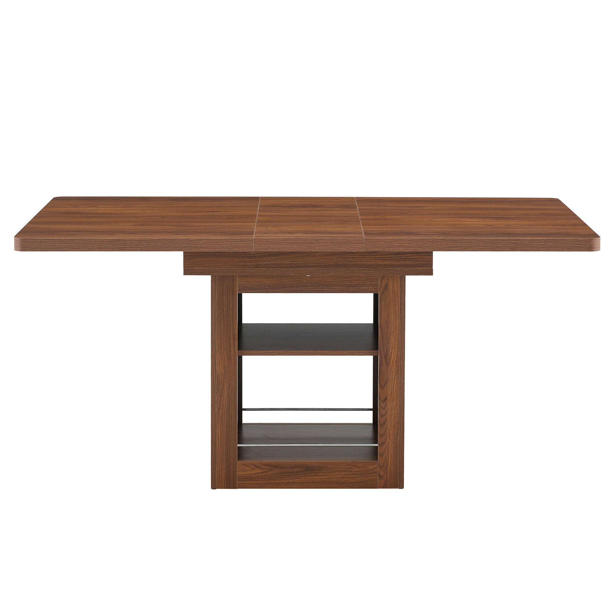 AUSZIEHTISCH Nussbaumfarben mit Ablage - Walnussfarben, Holz (80/130/75.5cm) - PANGIVO