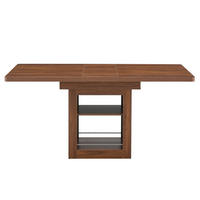 AUSZIEHTISCH Nussbaumfarben mit Ablage - Walnussfarben, Holz (80/130/75.5cm) - PANGIVO