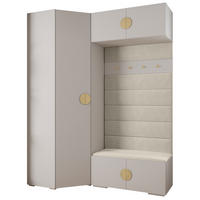 GARDEROBEN-SET 236,7/181,7/47 - Beige/Goldfarben, Holz/Metall (181.7/236.7/47cm) - Abiks Möbel