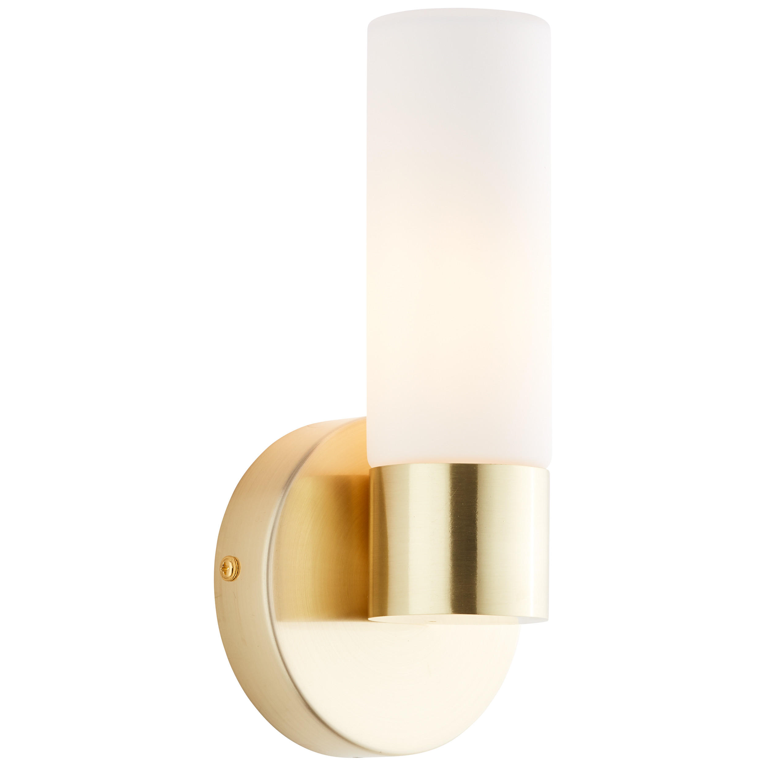 WANDLEUCHTE Almeria Messing geb./Weiß matt 10,5/8,2/22 cm - Multicolor, Glas (8.2/22/10.5cm) - Brilliant