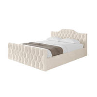 POLSTERBETT mit Bettkasten, Fußteil und Lattenrost, Boxbett mit Matratze H3/H4 - FALIO-Z-V1 180x200 Beige - Creme, Holzwerkstoff/Textil (180/200cm) - ALTDECOR