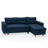 ECKSOFA WADE Blau 3 Plätze - Blau, Textil (146/229cm) - Happy Garden