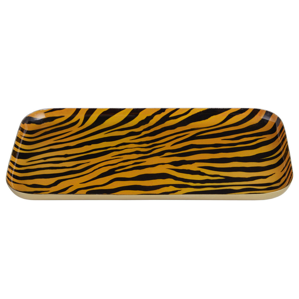 DEKOTABLETT Monteverde Tiger 13x21cm - Schwarz, Metall (1.3cm) - Butlers