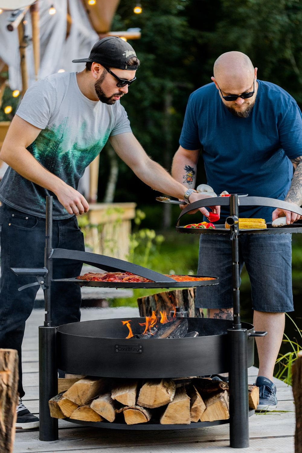 FEUERSCHALE MONTANA X 60 cm multifunktional mit 50 cm Grillrost - Rostfarben, Metall (60/60cm) - Cook King