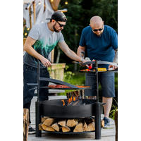 FEUERSCHALE MONTANA X 60 cm multifunktional mit 50 cm Grillrost - Rostfarben, Metall (60/60cm) - Cook King