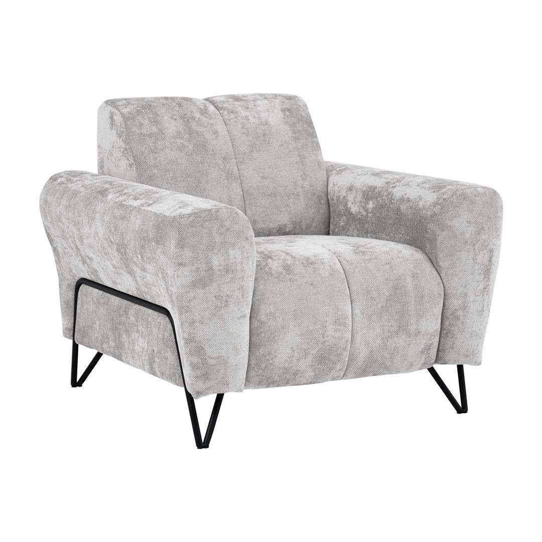 RELAXSESSEL Volare mit Metallbeinen hellgrau - Hellgrau/Schwarz, Textil/Metall (100/83/98cm) - Beautysofa