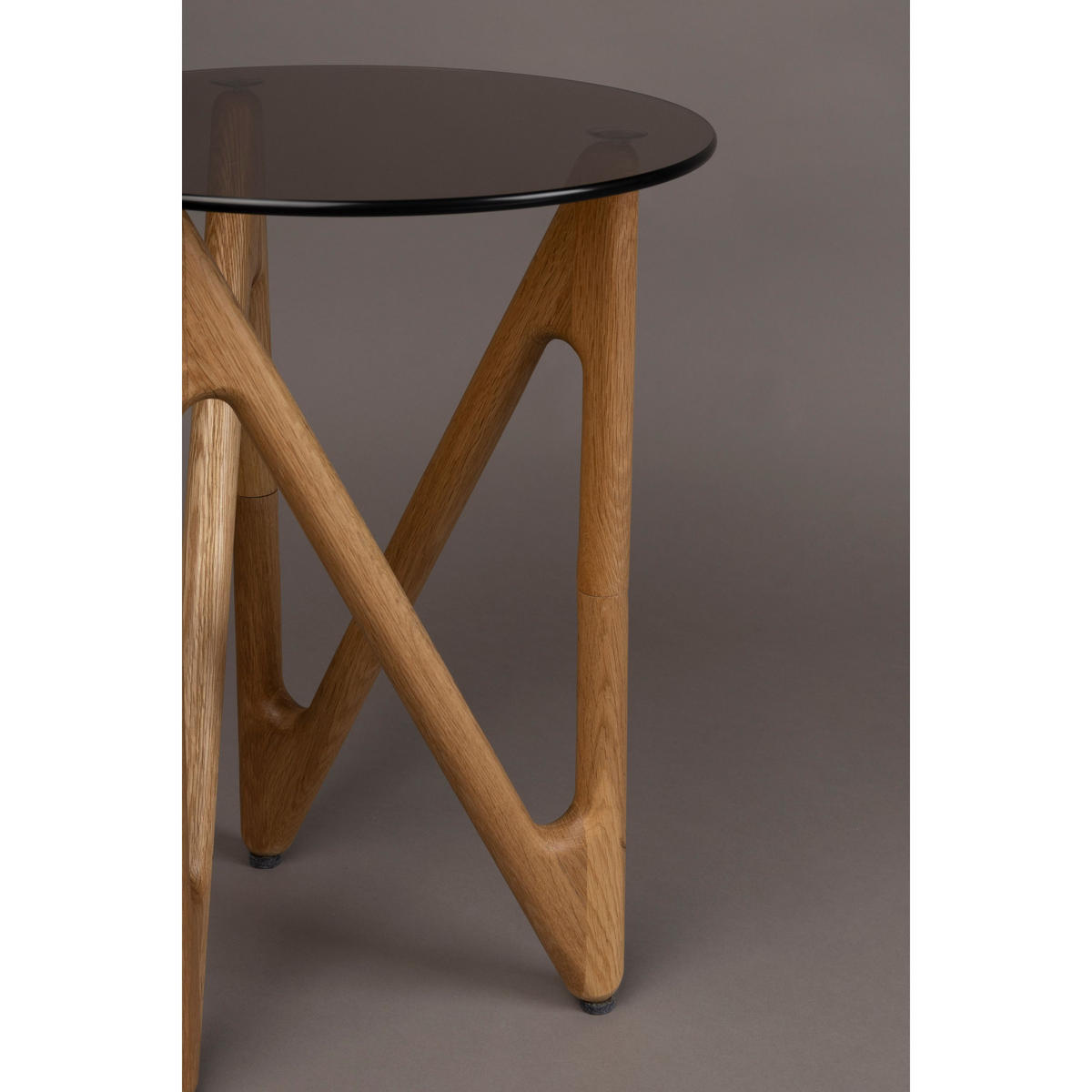 BEISTELLTISCH Naia Rund 40 cm Natural - Klar, Glas (40/40/50cm) - Dutchbone