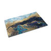 FUSSMATTE 90 x 60 cm Blauer Marmor - Blau, Textil (90/60cm) - TULUP