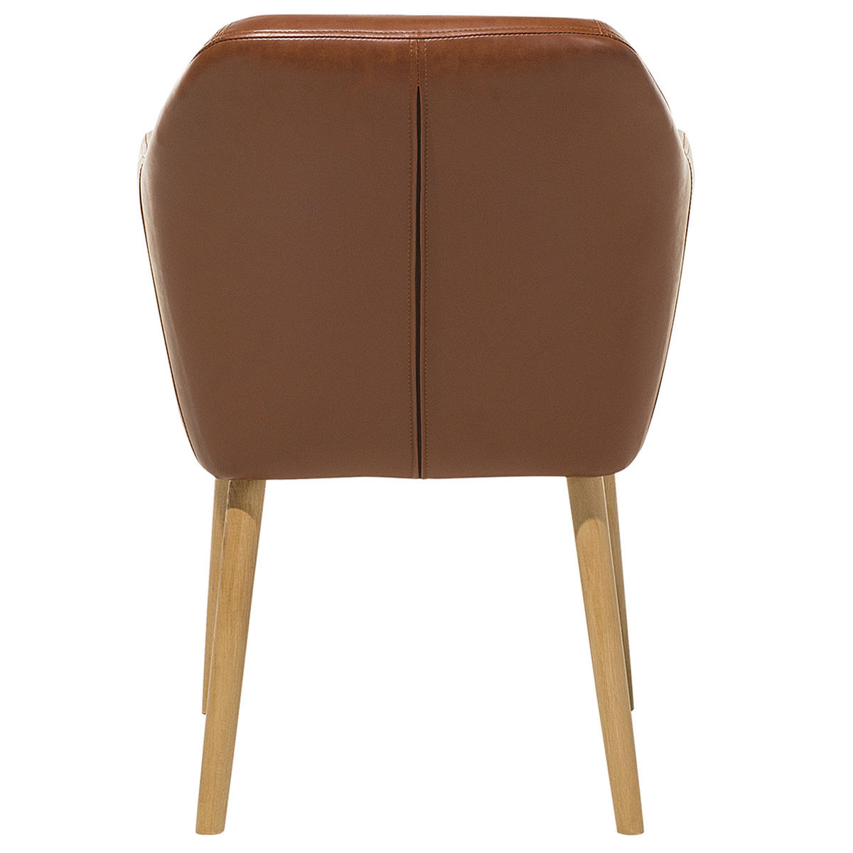 ESSZIMMERSTUHL Kunstleder Goldbraun Yorkville - Braun, Holz/Textil (56/82/46cm) - Beliani