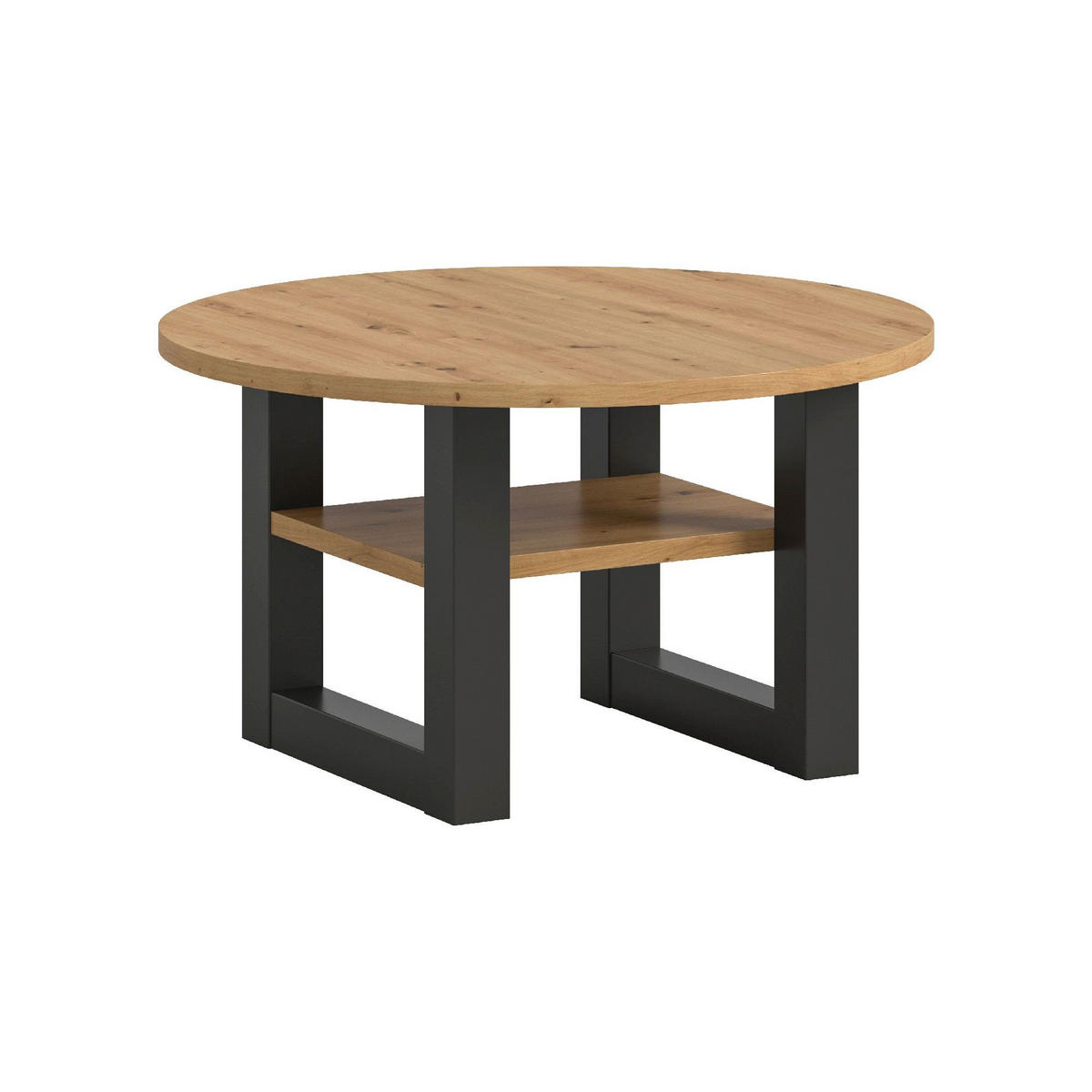 COUCHTISCH Seattle 75/75/42 cm - Schwarz/Braun, Holzwerkstoff (75/75/42cm) - Xonox