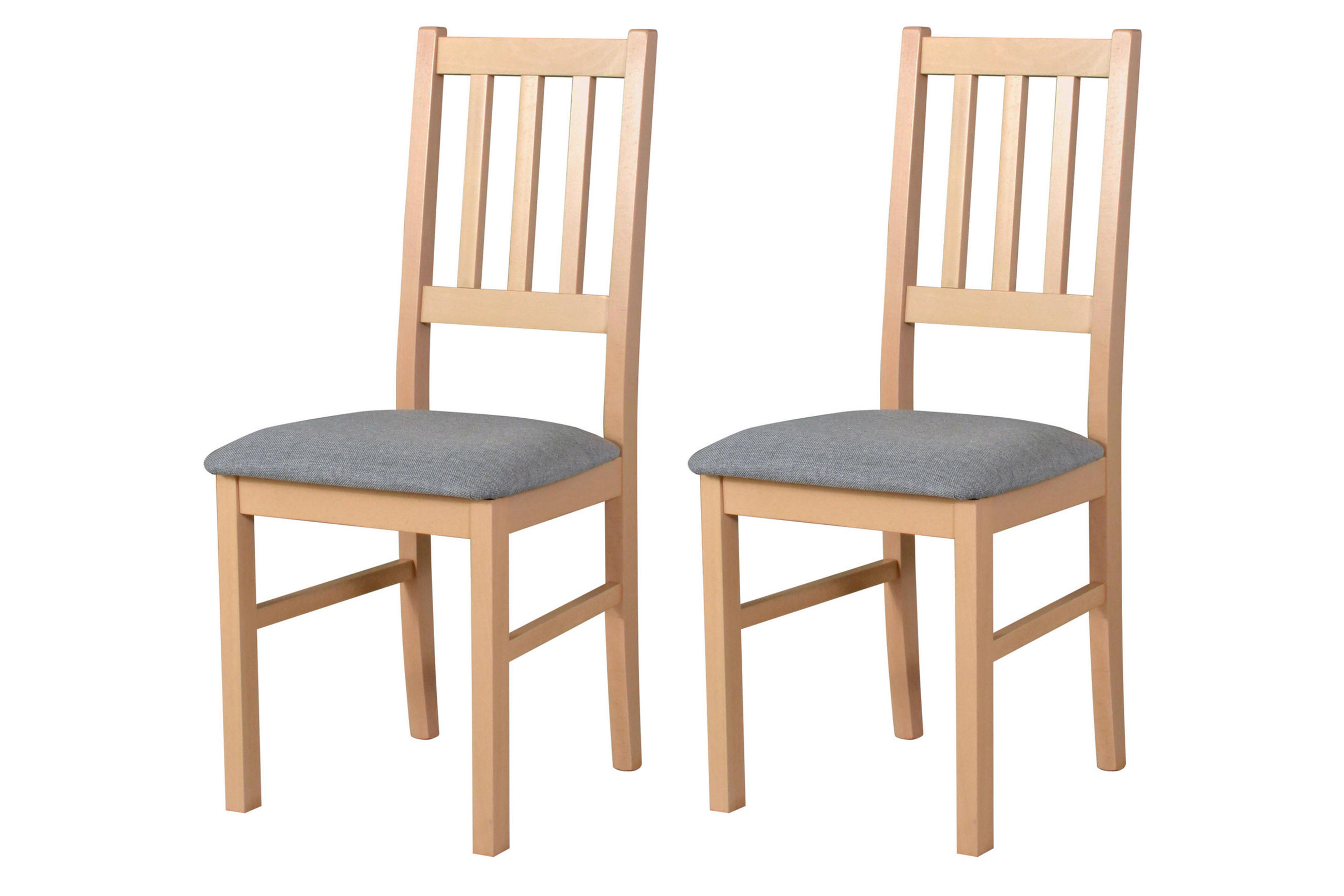 STUHL Bos 4 (2er Set) - Fango/Sonoma Eiche, Holz (43/94/40cm) - Leaf Design