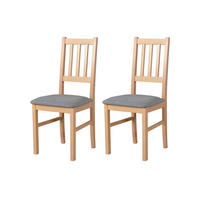 STUHL Bos 4 (2er Set) - Fango/Sonoma Eiche, Holz (43/94/40cm) - Leaf Design