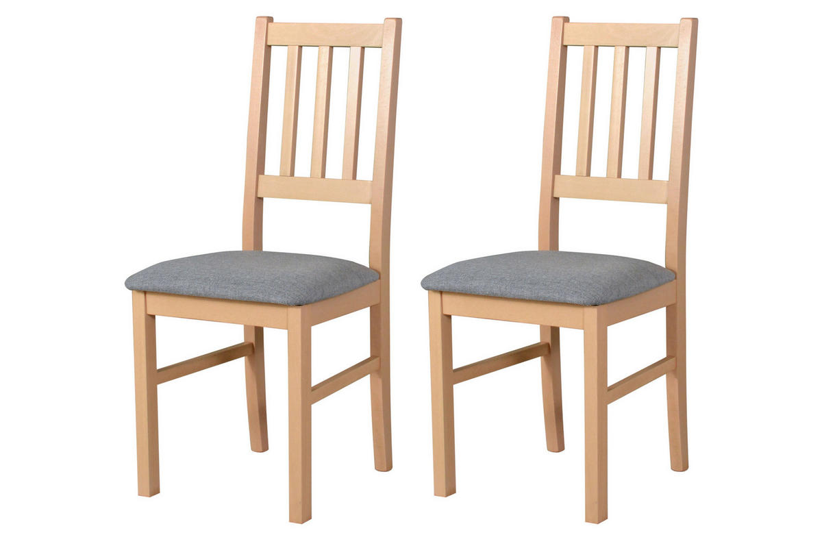 STUHL Bos 4 (2er Set) - Fango/Sonoma Eiche, Holz (43/94/40cm) - Leaf Design
