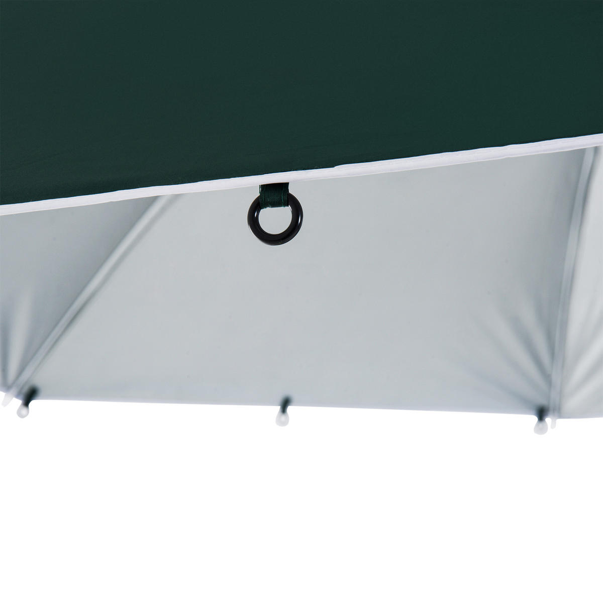 STRANDSCHIRM Dunkelgrün Ø 210 cm - Grün, Metall (210/200cm) - PANGIVO