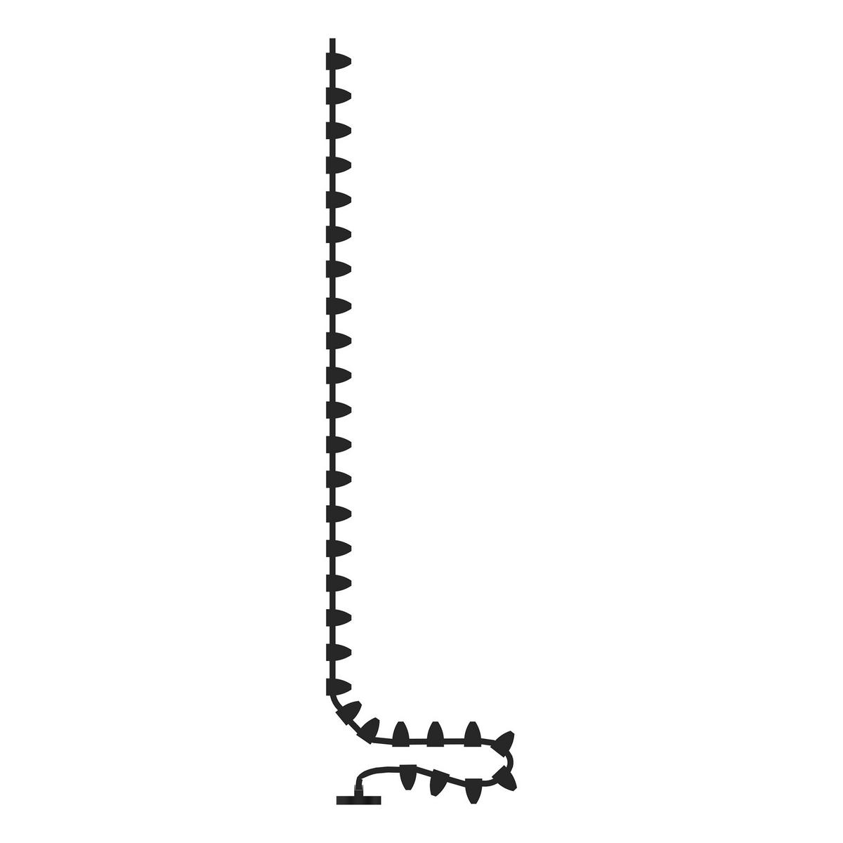KABELKANAL Vertikale Kabelführung für höhenverstellbare Schreibtische / - Schwarz, Kunststoff (8/31/22cm) - ASSMANN