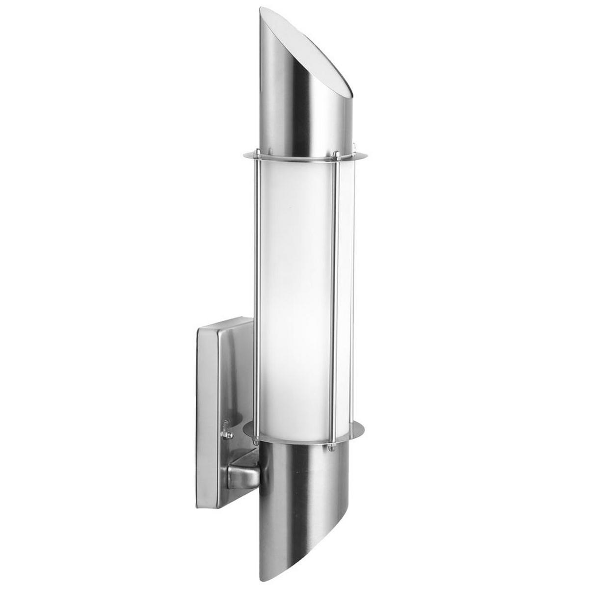 LED AUSSEN-WANDLEUCHTE Edelstahl Silber - Silberfarben, Metall (13/49.8/10.2cm)