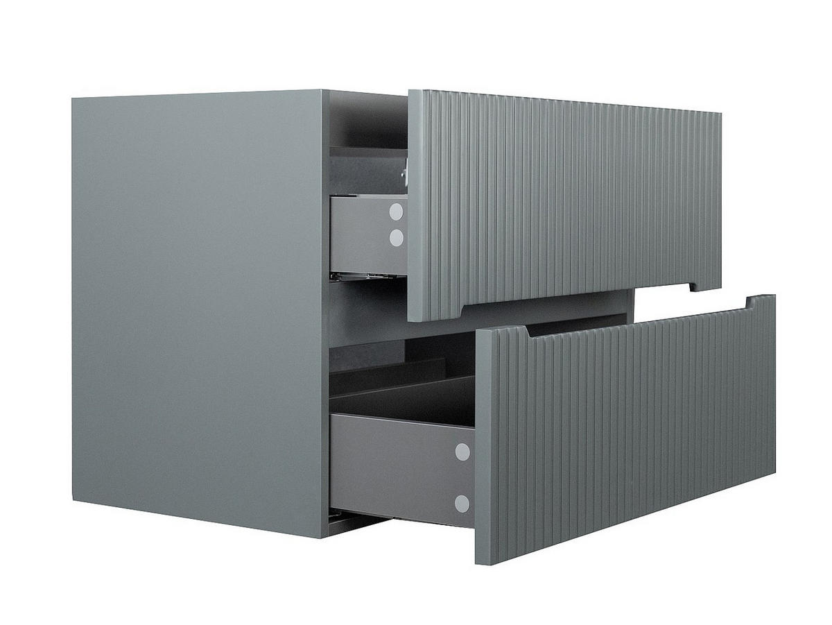 EINZELWASCHTISCH - 80cm x 45.5cm - MDF - grau - PAVANI - Grau, Holz (80/55/45.5cm) - Vente-Unique