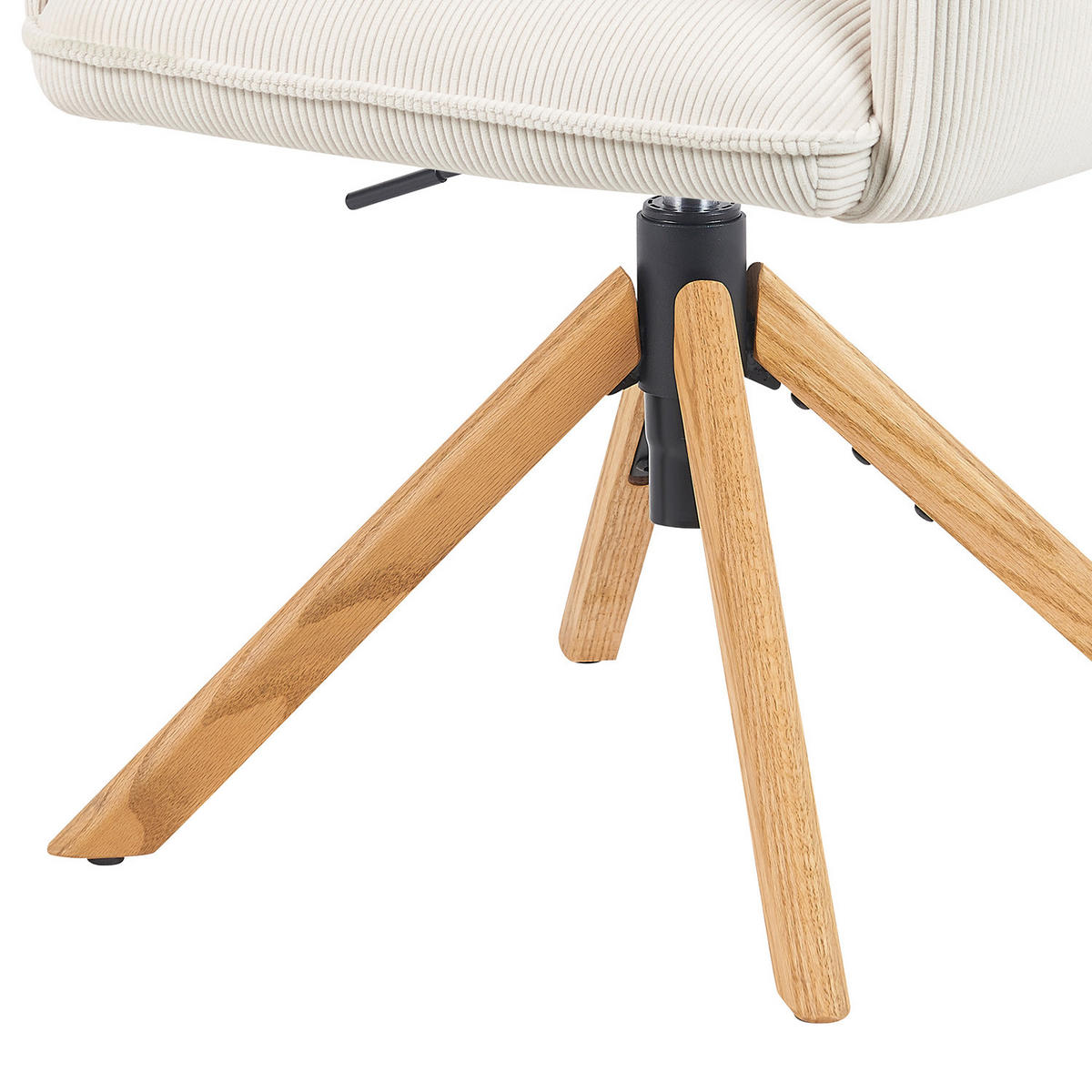 BÜROSTUHL Mika-Leya - Honigeiche/Creme, Eichenholz/Holz (60/89/63cm) - DUBI Möbel